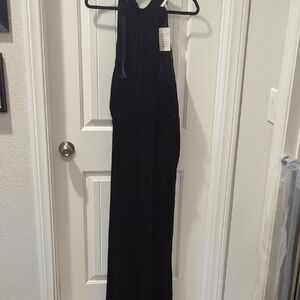 a new day Black Velvet Jumpsuit
